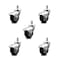 Service Caster 2 Inch Chrome Hooded Neoprene Rubber 7/8 Inch Grip Ring Stem Casters SCC, 5PK SCC-GR03S210-NPRB-BC-71678-5 - alternate 1